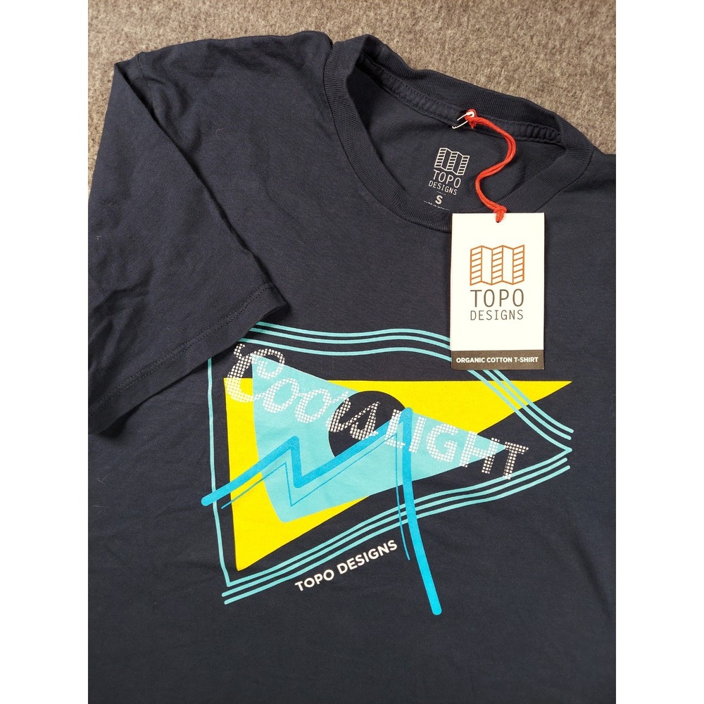 Topo Designs Mens Small Blue Coors Light Beer Logo Organic Cotton T-Shirt NWT